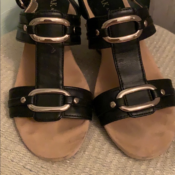 Anne Klein / gold accent cork wedge - Picture 6 of 7